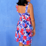 Load image into Gallery viewer, Blue Bloom Button Dress
