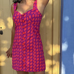 Load image into Gallery viewer, Coral Mosaic Button Dress
