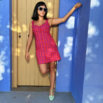 Load image into Gallery viewer, Coral Mosaic Button Dress
