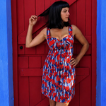 Load image into Gallery viewer, Scarlet Bloom Button Dress
