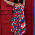 Load image into Gallery viewer, Scarlet Bloom Button Dress
