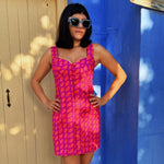 Load image into Gallery viewer, Coral Mosaic Button Dress
