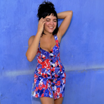 Load image into Gallery viewer, Blue Bloom Button Dress
