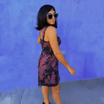 Load image into Gallery viewer, Midnight Bloom Button Dress
