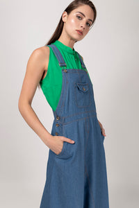 blue jean dungarees dress